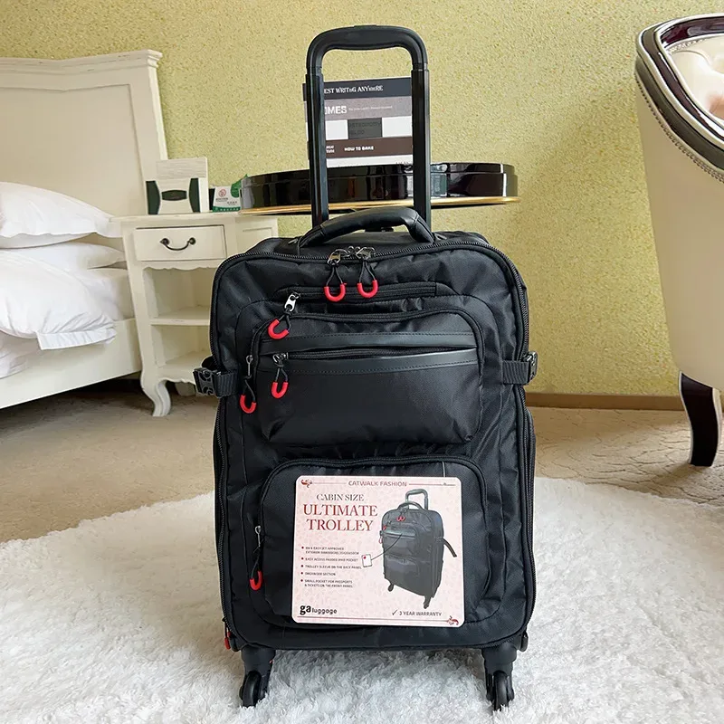 sac à dos étanche oxford à roulettes, valise de voyage à roulettes, sac à bagages d'affaires, 20 po