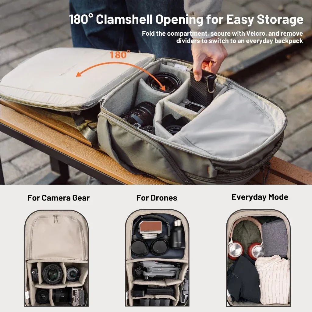 sac à dos pour appareil photo 16l 22l pour sony canon, sac pour photographe, étui pour drone dji air 4 mini 3 pro mavic 3 series