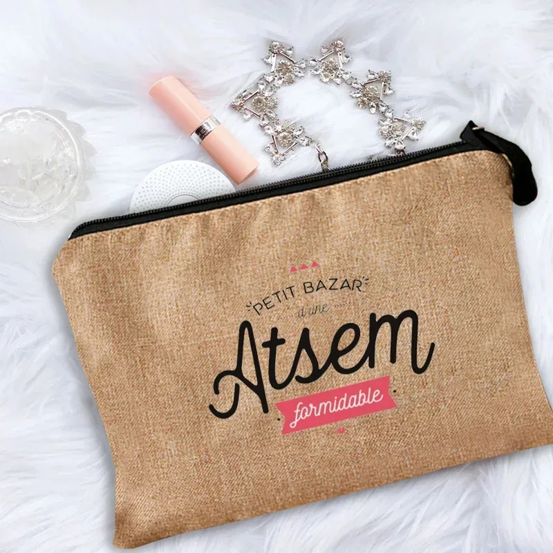 trousse de maquillage pour femmes, trousse à cosmétiques pour enseignant merci maîtresse, sac de rangement pour maîtresse, sac à main, pochettes à fermeture éclair, cadeau pour enseignant