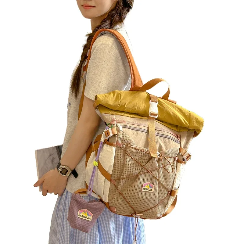 sac à dos de randonnée résistant à l'eau, sac de camping léger, voyage alpinisme, sac d'école pour étudiants, sacs à dos roses 2025