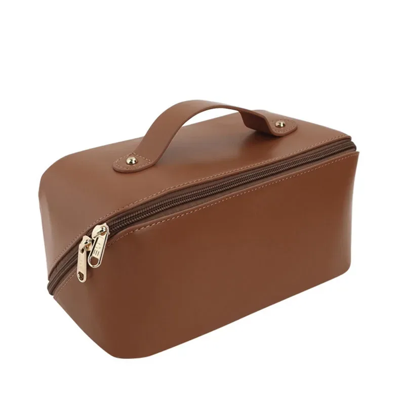 sac de maquillage portable en forme d'oreiller grande capacité avec lettres personnalisées, sac de rangement étanche pour femmes, sac de voyage pour cosmétiques