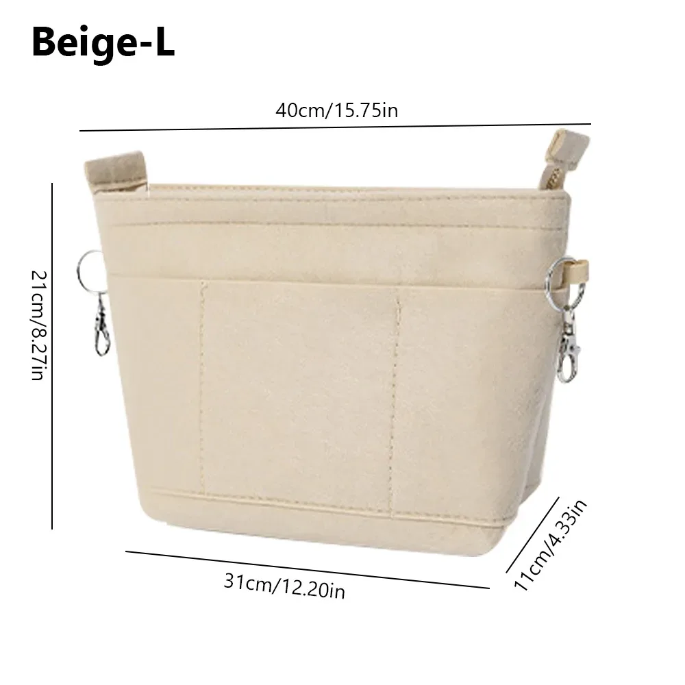 organisateur de sac à main en feutre multi-poches, support de sac interne, grande capacité, portable, pour rangement et organisation