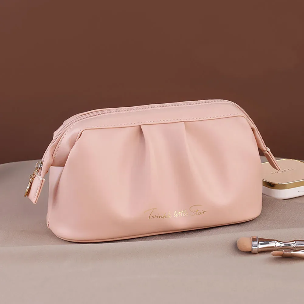 sac de maquillage étanche en pu, sac à main de grande capacité, sac à fouet avancé, sac de voyage à main, nouveau, 1 pièce, 2 pièces