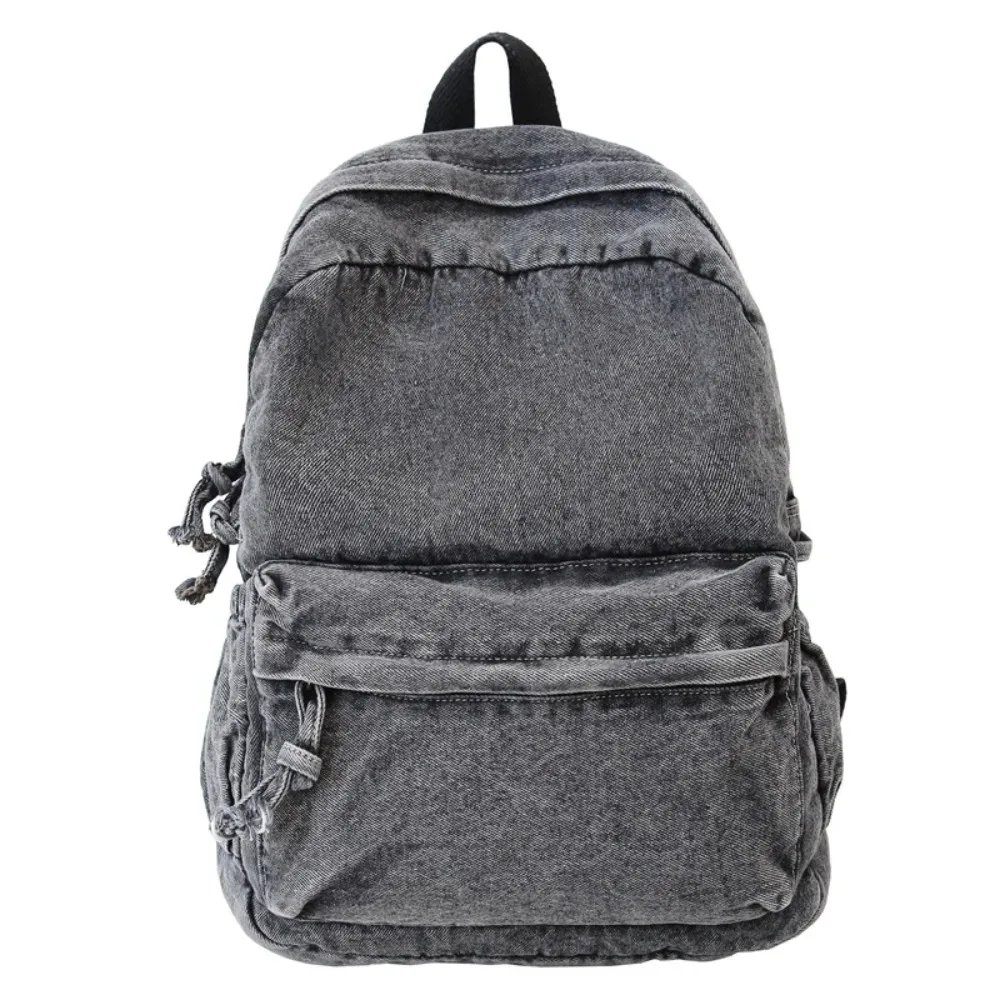 sac à dos en jean y2k tendance, style urbain, grande capacité, sac à main vintage, sac de shopping, sac bandoulière uni de style japonais pour fille