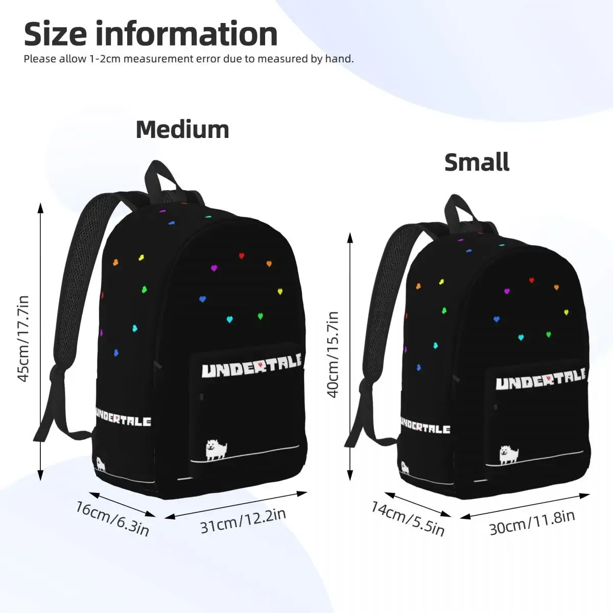 undertale sac à dos chien ennuyeux pour hommes femmes mode lycée affaires sac à dos jeu vidéo mignon ordinateur portable toile sacs sport