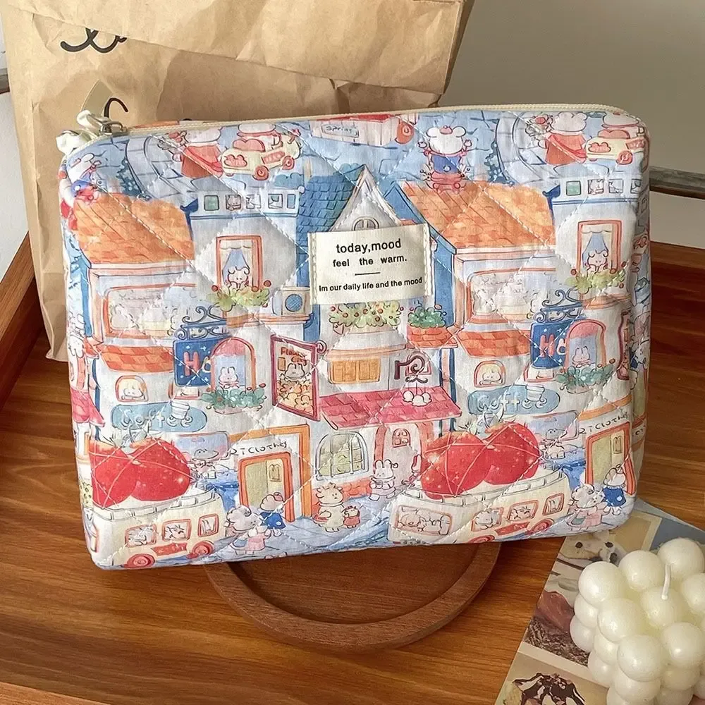 sac de maquillage à motif d'animaux de dessin animé de haute qualité, pochette à fermeture éclair de grande capacité, sac matelassé, trousse de toilette, organisateur de voyage