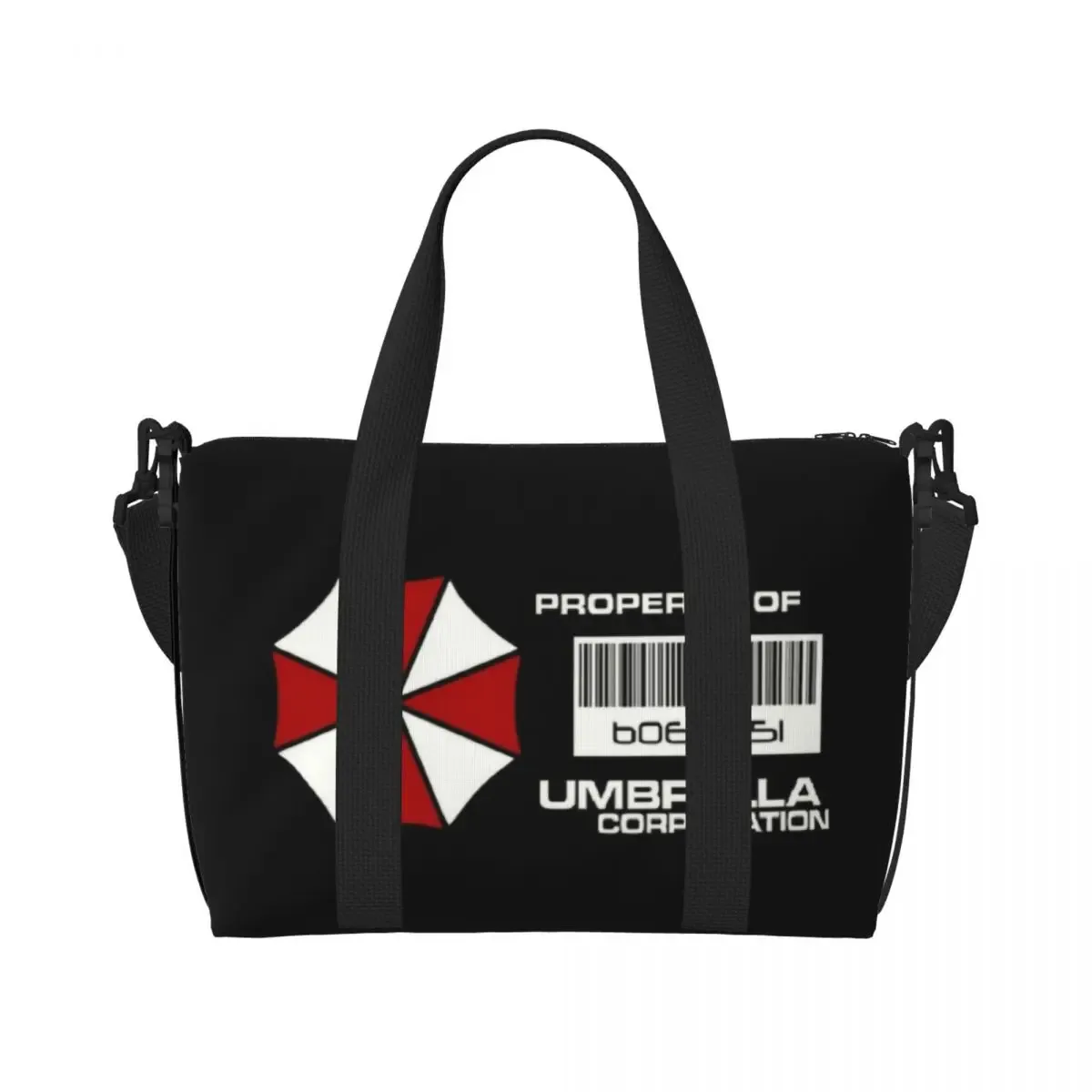 sac fourre-tout personnalisé pour femmes, fourre-tout de cosplay de jeu de film umbrella corporation, sacs de voyage de plage et de gymnastique de grande capacité