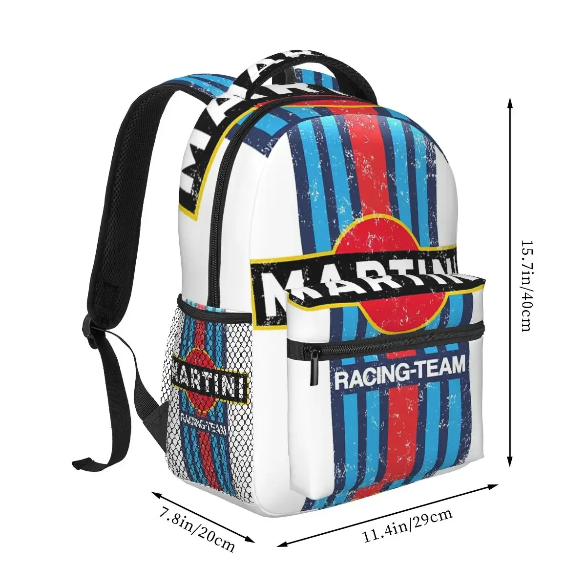 sac à dos martinis race sportscar motor racing pour étudiants, sac d'école, sac de randonnée, sac de voyage pour hommes et femmes, sac à bandoulière