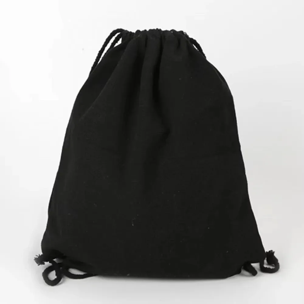 sac en toile à cordon de serrage pour l'épaule, pochettes de rangement, sac à dos de shopping pour étudiant, pochette en coton pour la gym, les voyages et le rangement