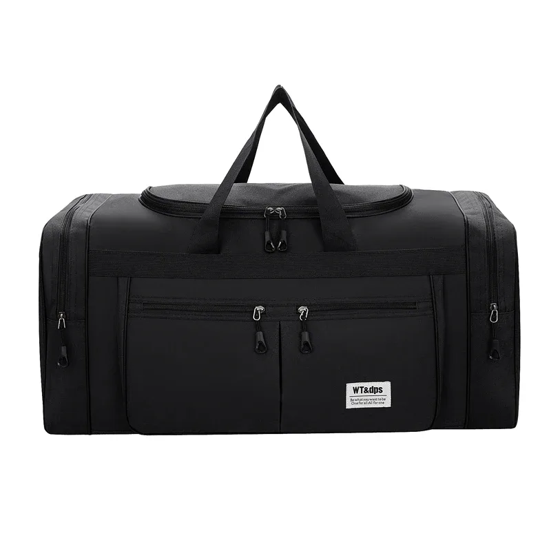 sac de voyage portable grande capacité, sac à main étanche en nylon, sac à bandoulière décontracté pour l'extérieur, logo personnalisé avec nom imprimé