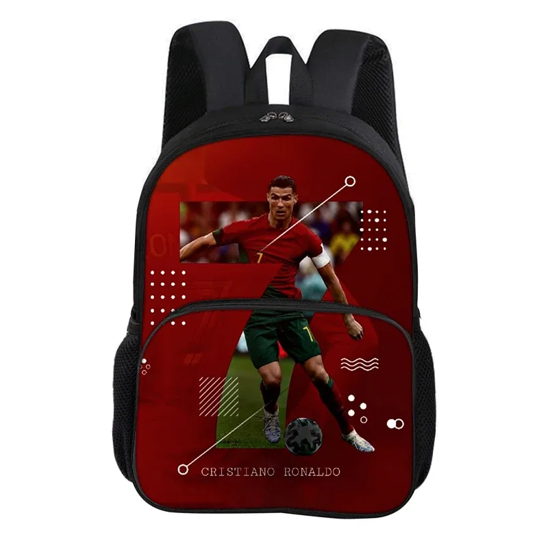 sac à dos ronaldo avec poche avant, sac d'école pour étudiants, star du football cr, sac de sport, sac de voyage, grande capacité