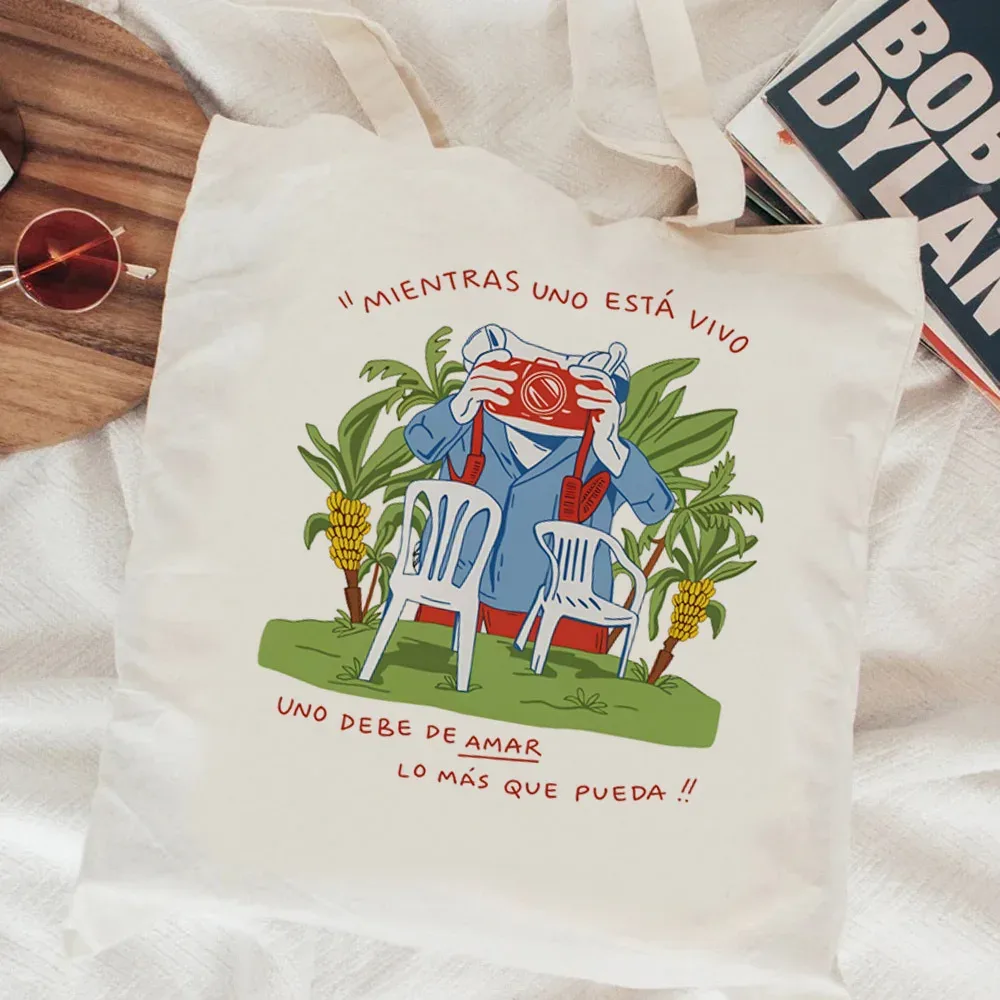 sac fourre-tout pliable bad bunny, sacs en tissu, sac de shopping, sac fourre-tout pour femme