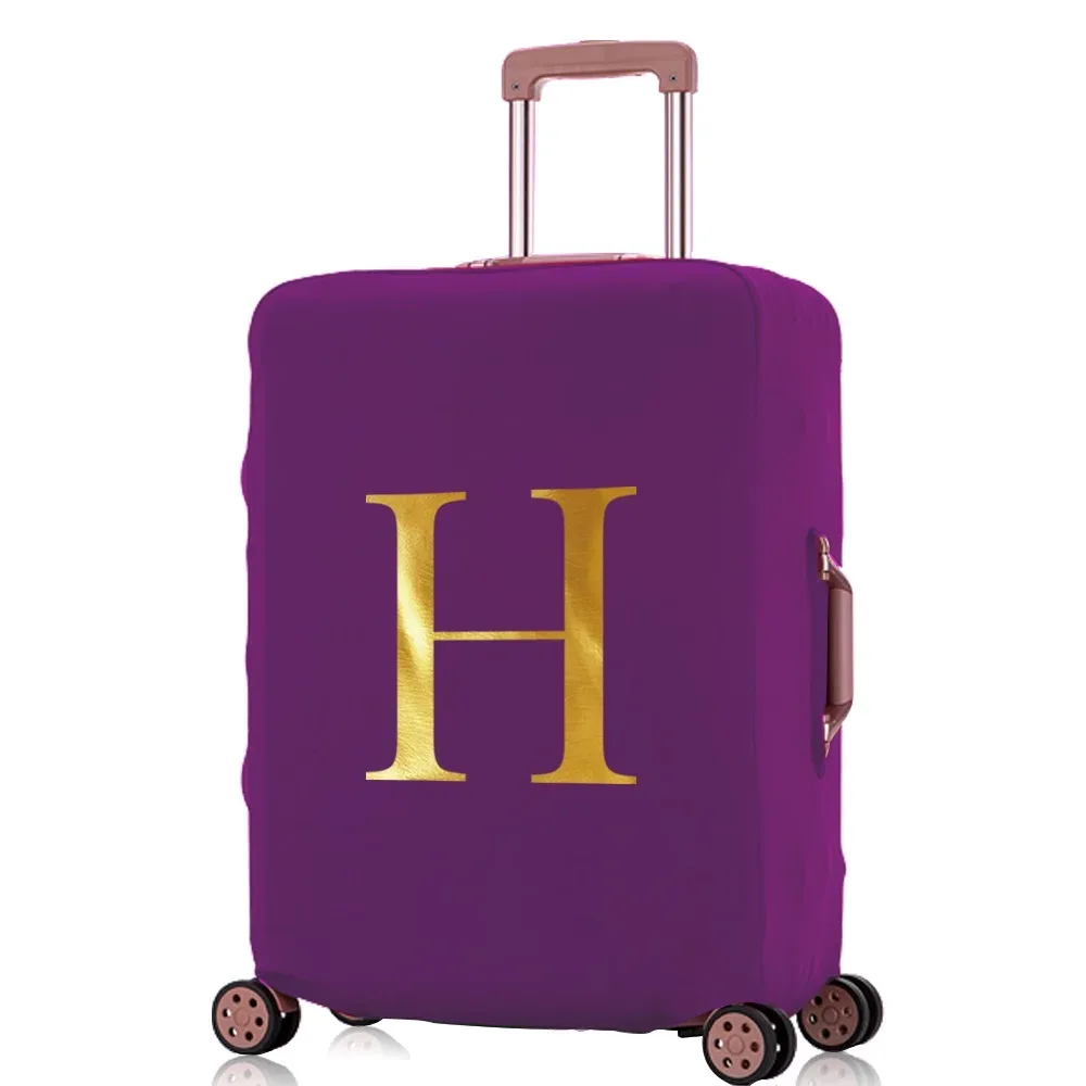juste anti-poussière pour valise de voyage, housse de protection pour bagages, valise à roulettes de 18 à 28 pouces, série initiales imprimées, accessoires de voyage