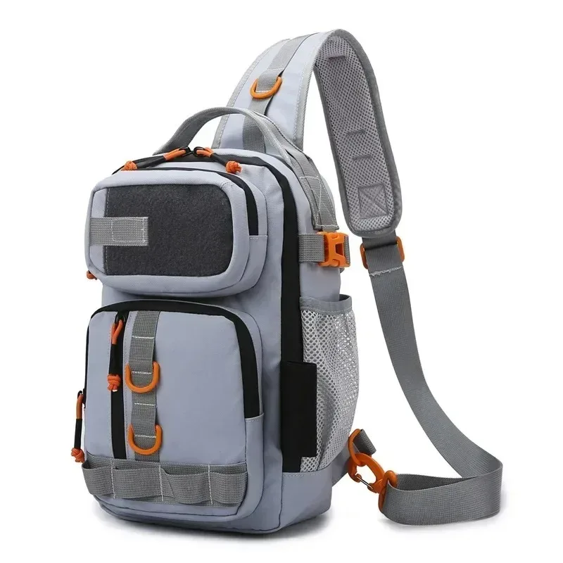 équipement de pêche double épaule bandoulière vélo sport sac à dos étanche camouflage tactique poitrine sac luya sacs
