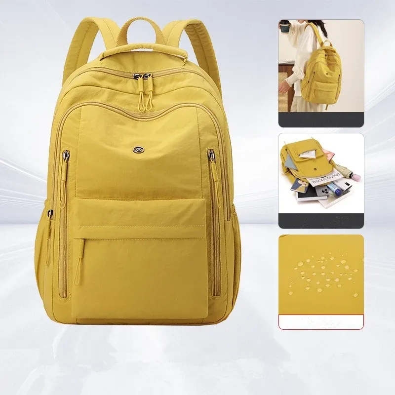 nesitu léger a4 grande capacité noir gris bleu rose vert jaune 14 pouces ordinateur portable hommes femmes voyage sac à dos sac d'école m394