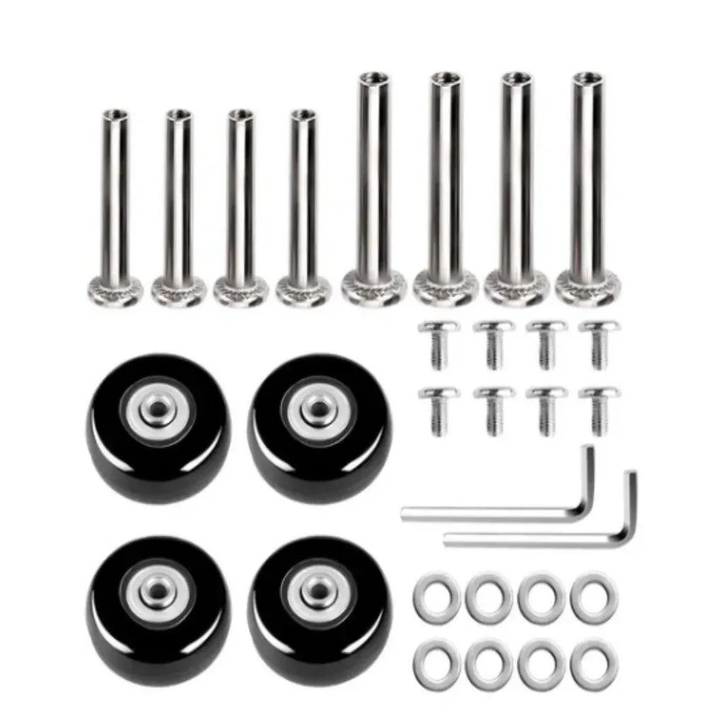 kit de réparation de roulettes de valise 57-59mm, résistantes, flexibles et silencieuses, diamètre 40mm/50mm/60mm, pour bagages de voyage, avec axes et roulettes