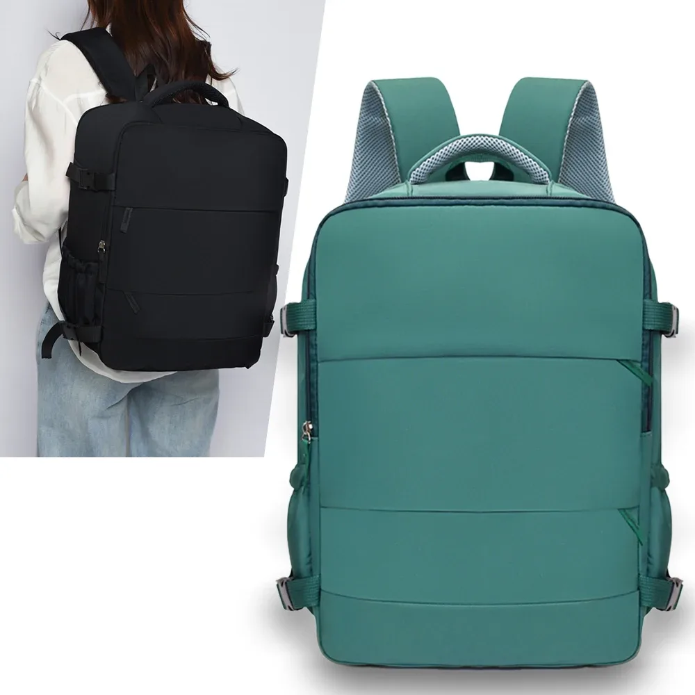 Sac à dos de voyage extensible, 180 °     Sac de voyage ouvrable, sac décontracté multi-poches pour usage quotidien et voyages
