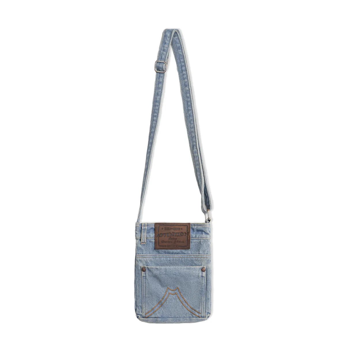 maden vintage lavé bleu denim sac à bandoulière unisexe toile sac de messager banlieue épaule fourre-tout et porte-monnaie pour un usage quotidien