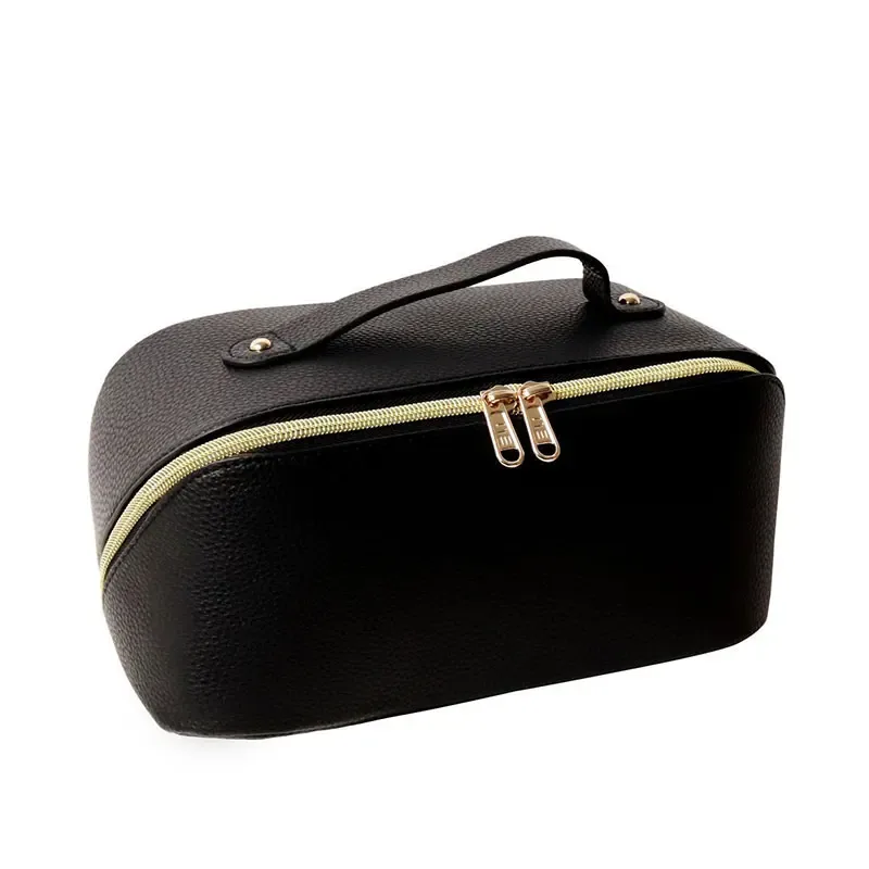 sac de maquillage portable en forme d'oreiller grande capacité avec lettres personnalisées, sac de rangement étanche pour femmes, sac de voyage pour cosmétiques