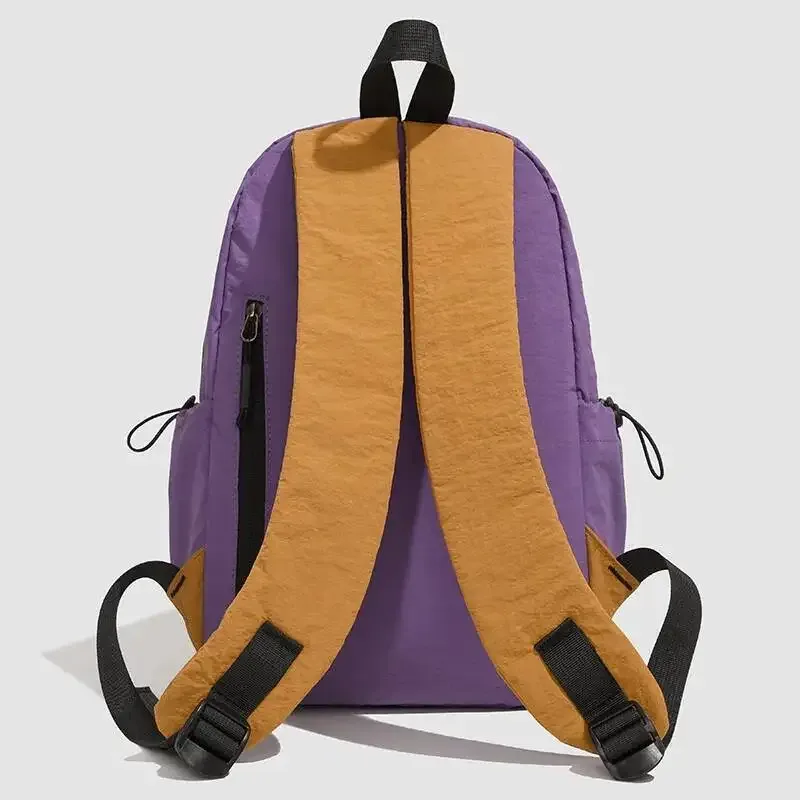 sac à dos de couleur unie de grande capacité, sac de sport simple et décontracté pour étudiants, haute apparence, polyvalent pour les voyages scolaires, nouvelle collection