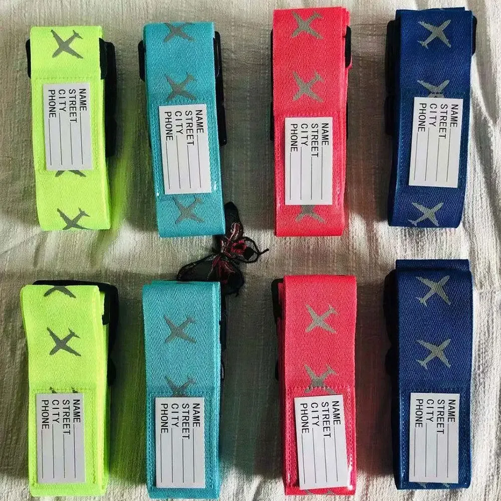 ceinture bagage nylon colorée croix simples voyage adaptation divers formats serrage boucles haute qualité