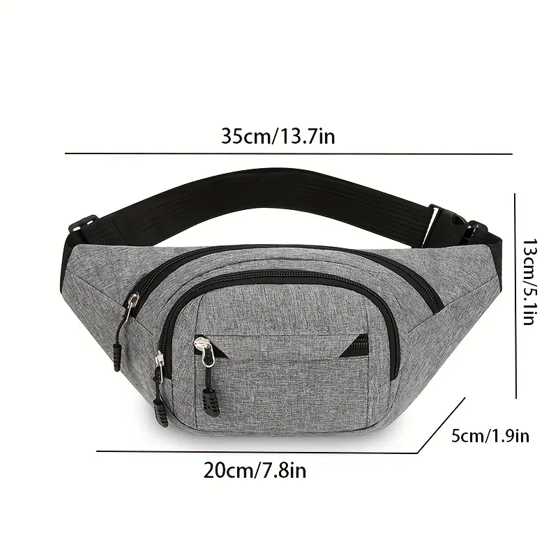sac à bandoulière réglable, 1 pièce, design multi-poches, sac de taille pour sports de plein air, sac de voyage multifonctionnel