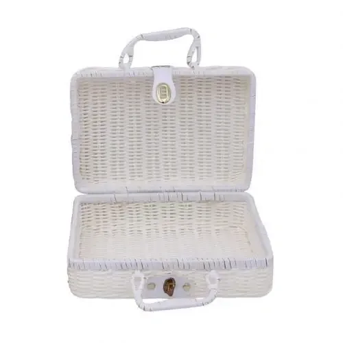organisateur voyage plastique marron clair poignée dorée mailles régulières rose pâle violet bleu ciel kaki résistant eau