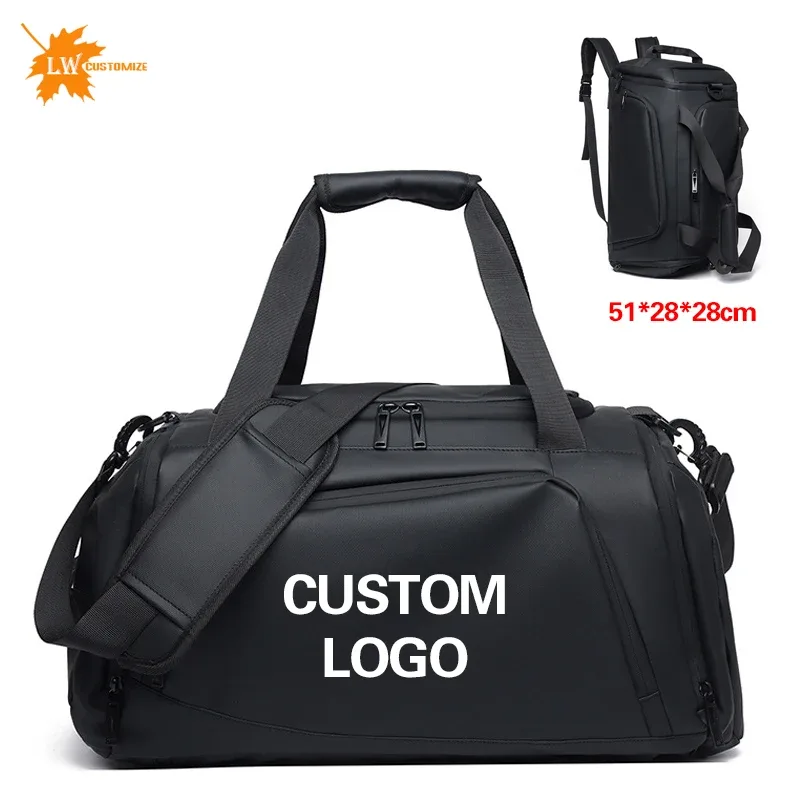 sac de voyage personnalisé avec logo, sac de rangement de grande capacité, sac à bandoulière portatif pour hommes, sac de sport, de sport, de bricolage
