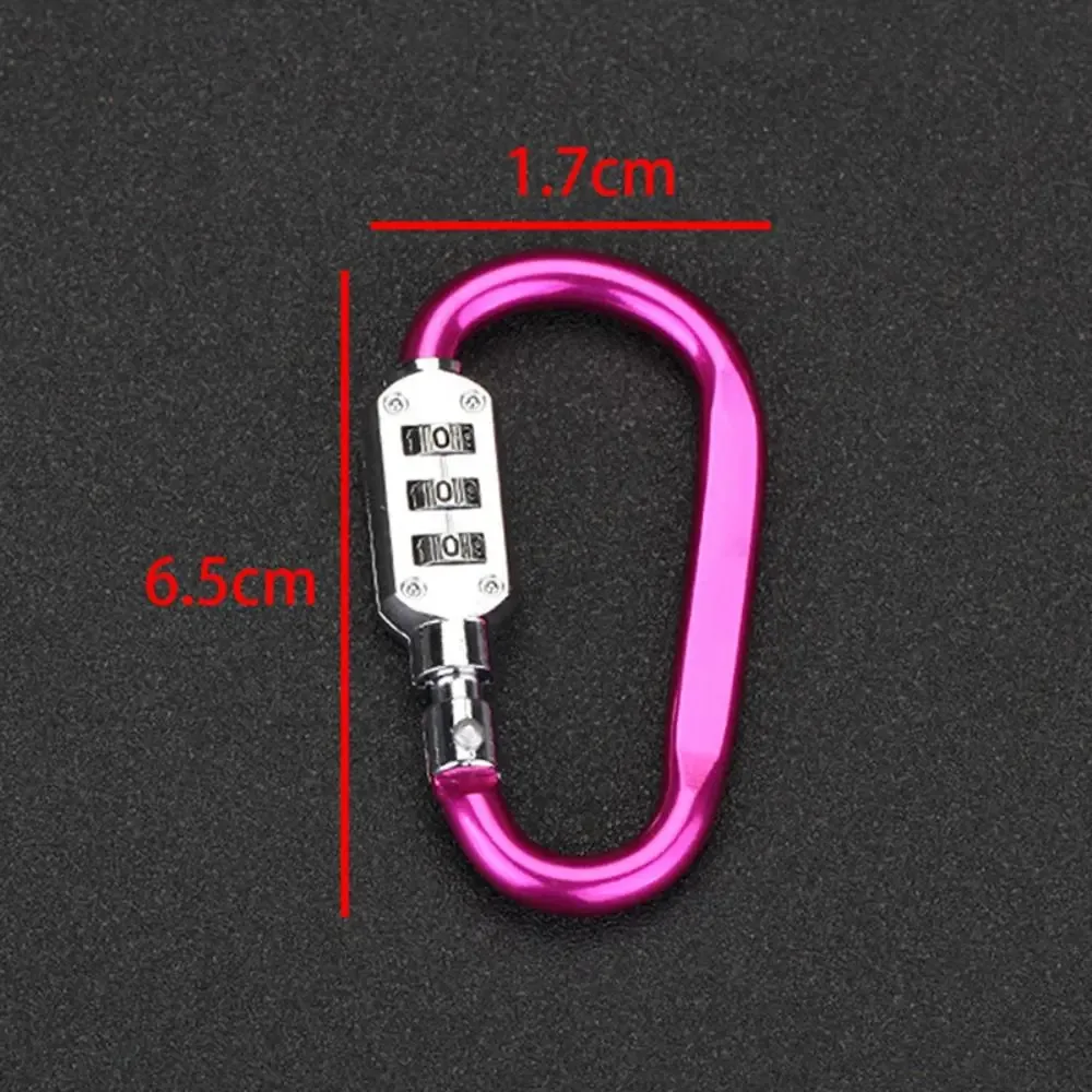 cadenas plastique carabiner bleu rouge serrure combinée trois chiffres usage voyage bagages valises sac dos sac main tiroir serrures durables extérieur