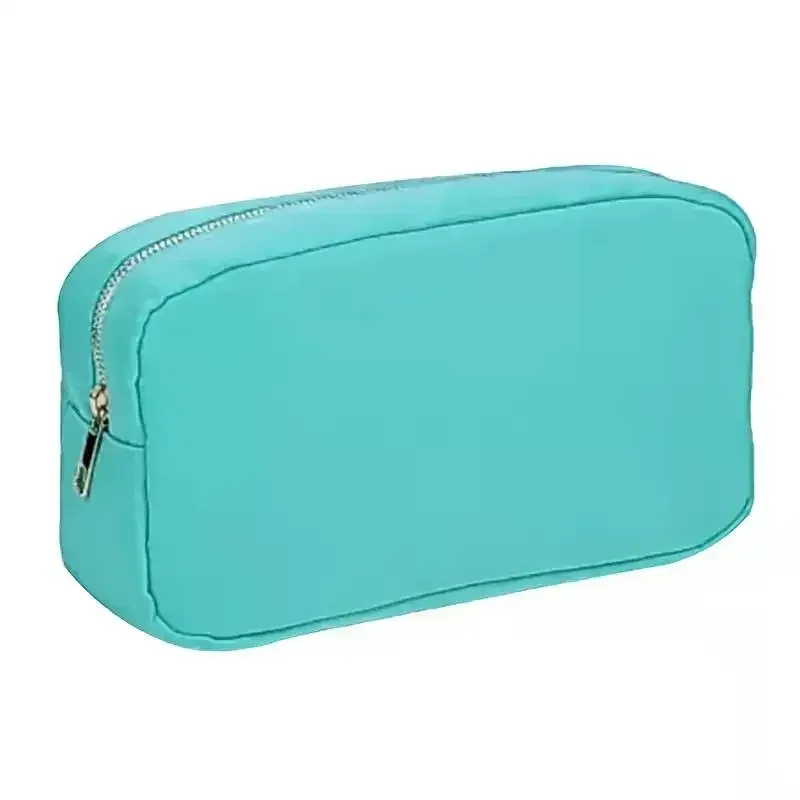 trousse de toilette en nylon personnalisée pour femme et fille, poudres cosmétique de voyage, fermeture éclair, document solide, trousse de maquillage personnalisée, diy