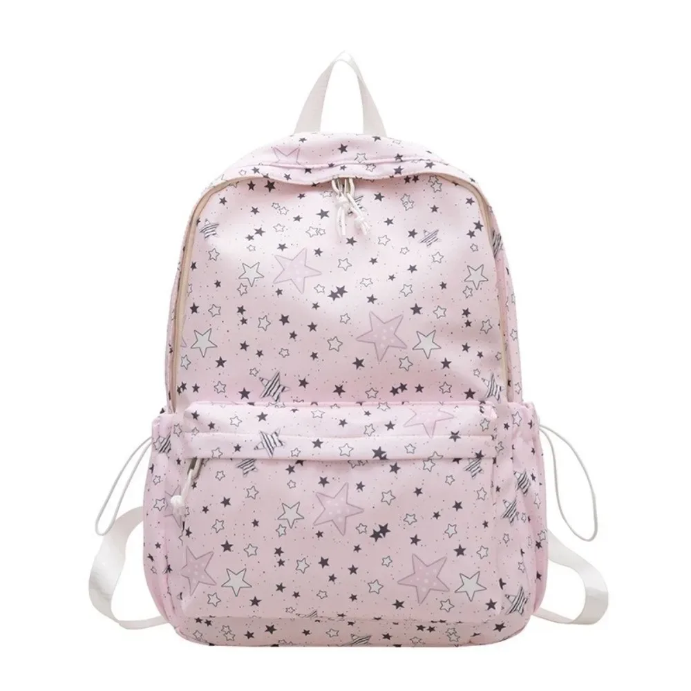 sac à dos en nylon léger à grande capacité, imprimé ciel étoilé, style universitaire, pour étudiants et voyages.