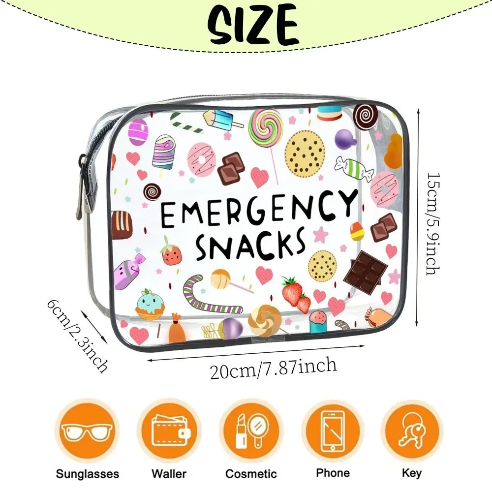 sac de maquillage tendance de grande capacité, sac à cosmétiques visible sur le thème de la plage, sac de rangement portable multifonctionnel pour femmes