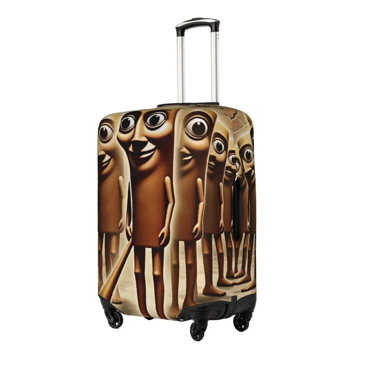 housse de protection élastique pour valise, motif humoristique italien tung tung tung sahur funk, convient aux valises de 18 à 32 pouces