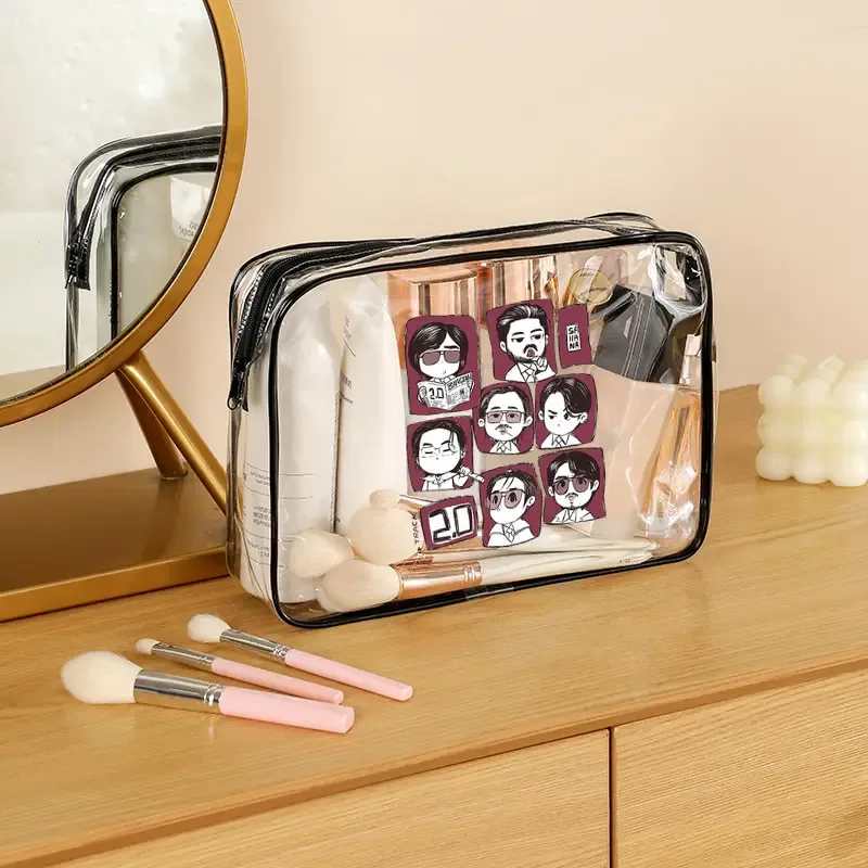 sac de rangement de voyage transparent en pvc avec fermeture éclair arirang world tour 2026, pour cosmétiques, articles de toilette et cadeaux pour fans de k-pop, boîtes à maquillage