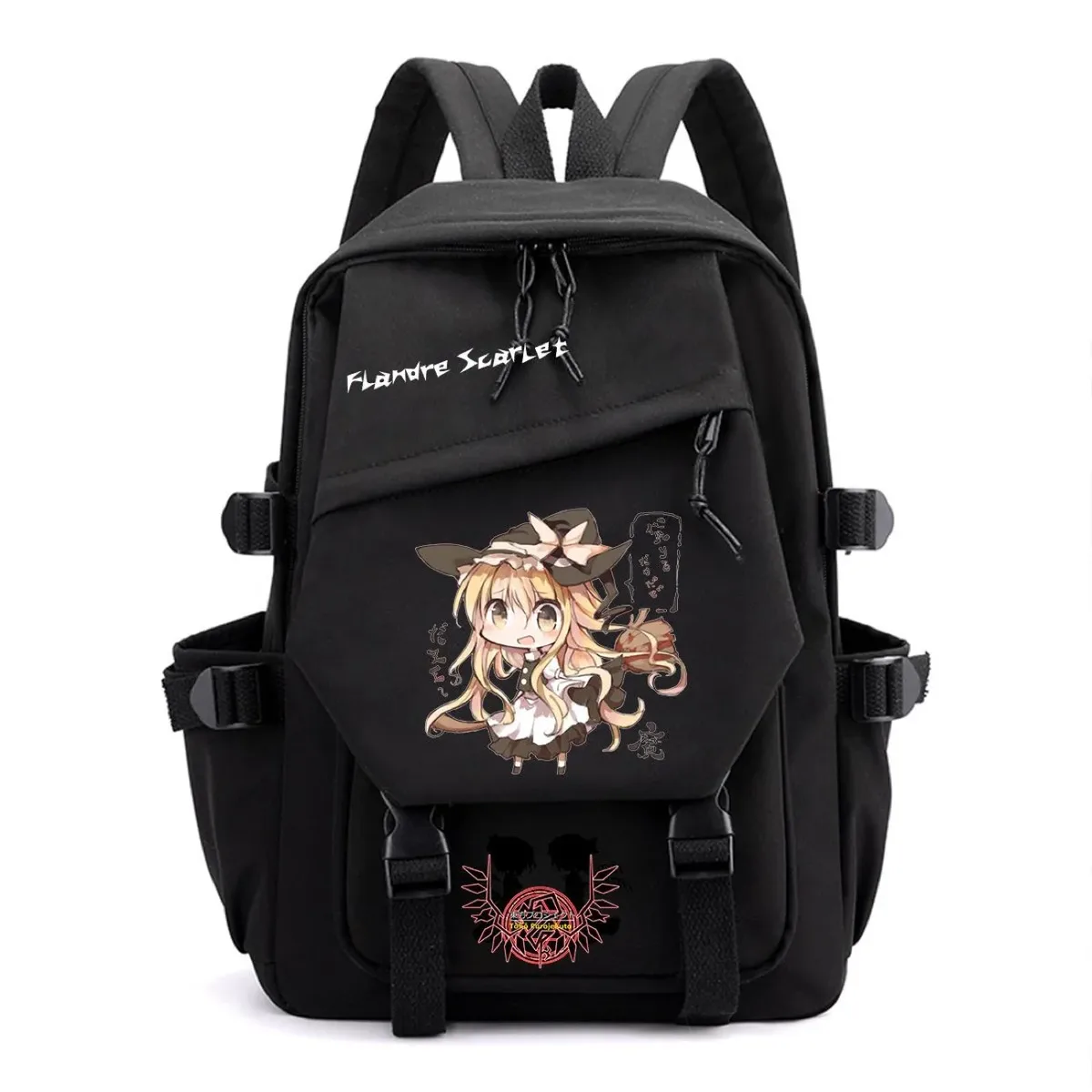 sac à dos touhou project ‌ sac à dos de voyage de grande capacité pour étudiants, imprimé dessin animé hakurei reimu kirisame marisa