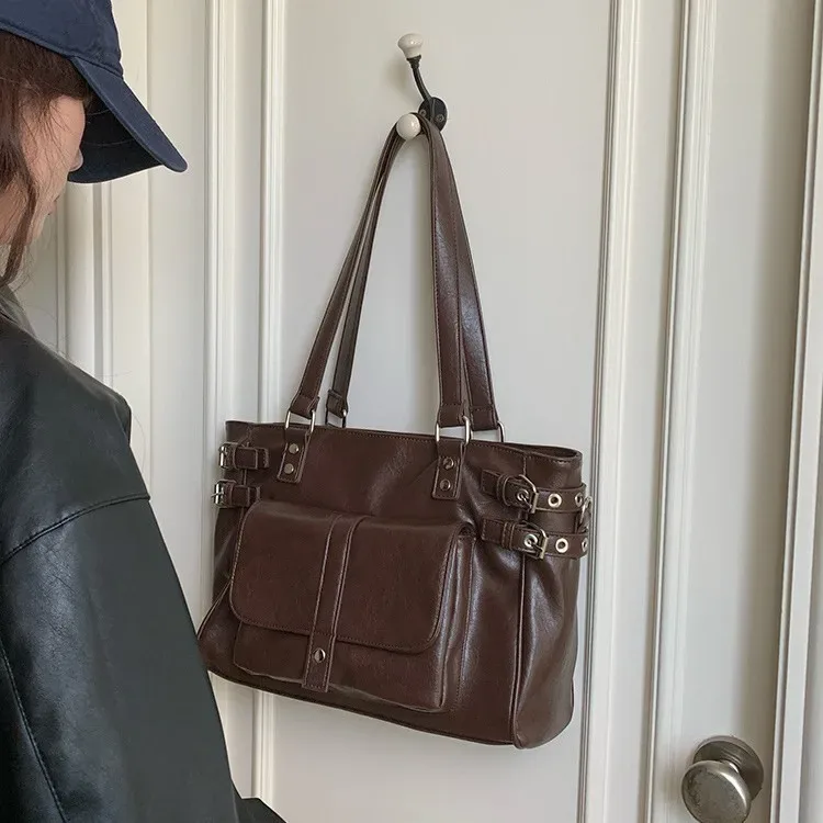 sacs à main pour femmes rivet, grande capacité, cuir pu de haute qualité, sacs à bandoulière pour femmes, sacs à main pour femmes pour les trajets quotidiens, grand sac à main pour femmes