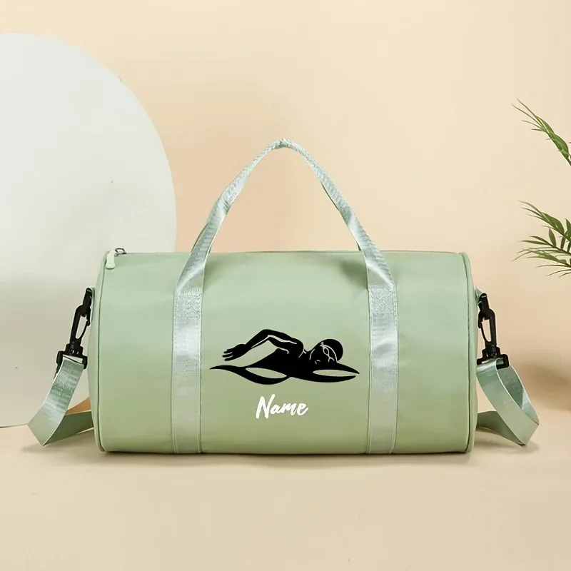 sac à main personnalisé avec nom, nouveau sac à main de voyage tendance et dynamique avec imprimé de natation, sac de rangement pour les passionnés de sport