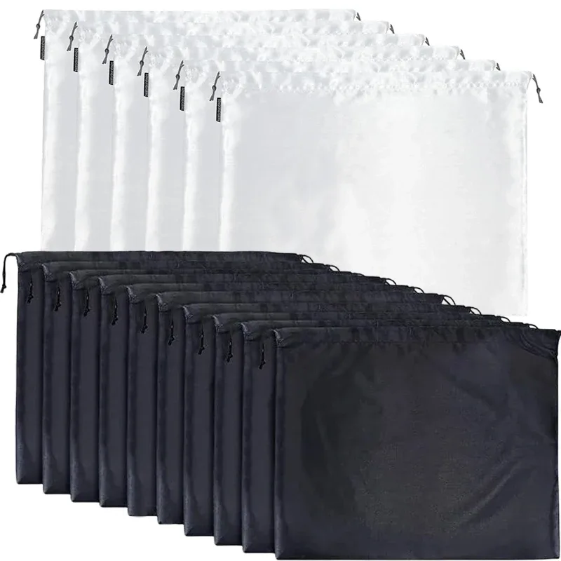 nouveaux sacs anti-poussière réutilisables en satin soyeux 2026 – sacs de rangement à cordon pour sacs à main, chaussures et vêtements – grande capacité