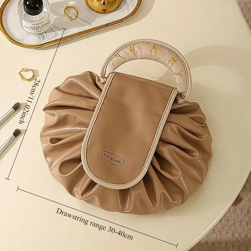sac de rangement de voyage pour maquillage, sac cosmétique à cordon pour femmes, pochette portable, trousse de toilette étanche, étui de beauté