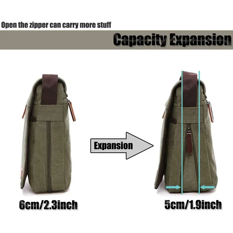 sac à bandoulière décontracté pour homme, sac messager vintage en toile unie, sacoche tendance pour téléphone portable, sacoche bandoulière pour homme