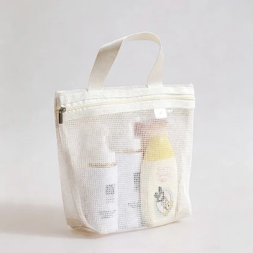 sacs de rangement en maille pour maquillage et articles de toilette, sacs à main portables de voyage, organisateur suspendu pour outils de lavage corporel et de douche