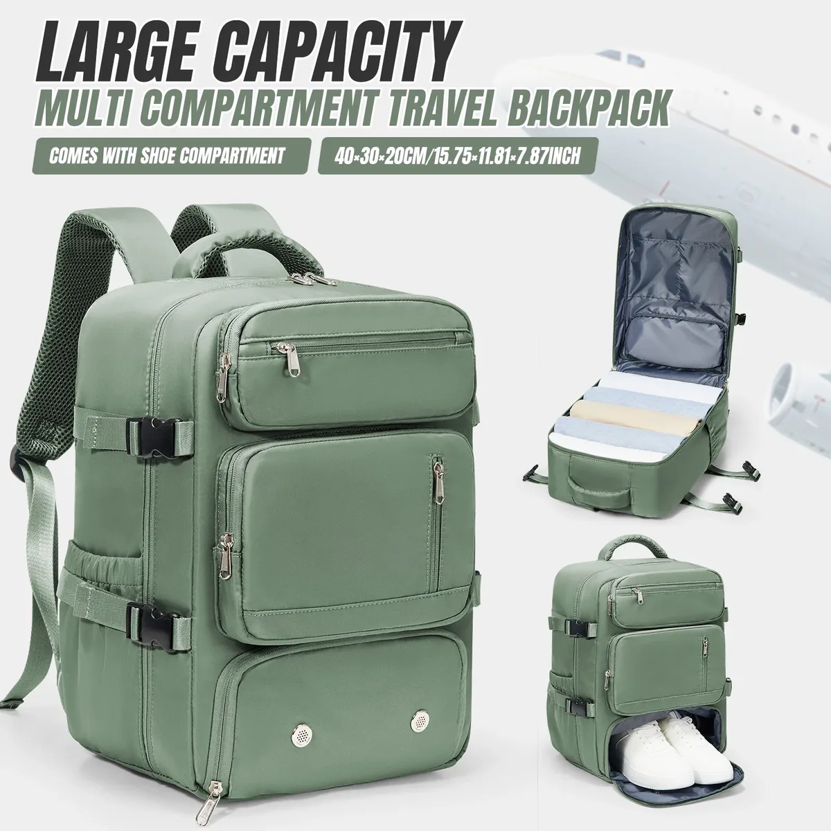 sac à dos ryanair 40x30x20, bagage à main, sac pour ordinateur portable, antivol, sac pour homme et femme, pour le sport, la randonnée, les voyages, sac de cabine
