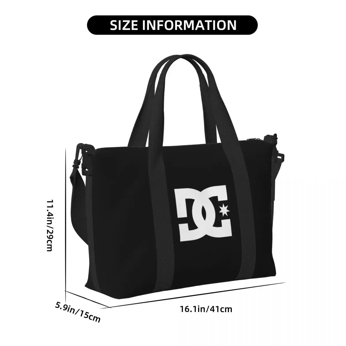 sac de voyage bandoulière dc shoe co pour femme et homme, sac de transport, sac fourre-tout grande capacité pour homme, sac de sport et de week-end