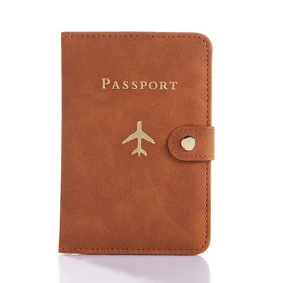 porte-passeport en cuir couvre étui étanche voyage carte de crédit portefeuille mignon passeport livre pour femmes/hommes boucle passeport couverture