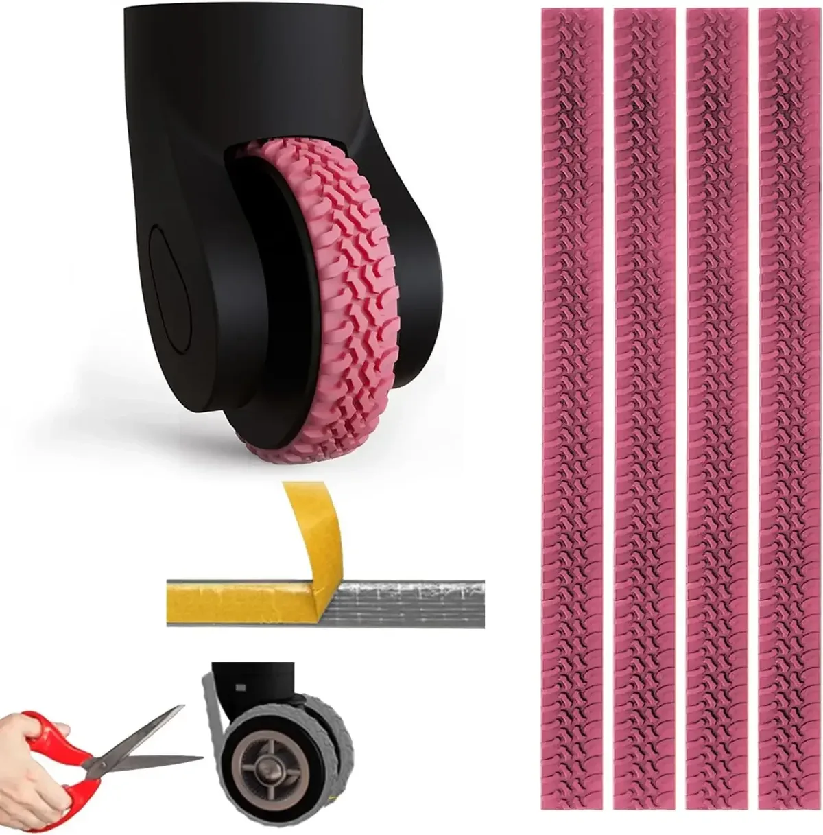 housses de roues de bagages en silicone, protecteurs absorbant les chocs réduisant le bruit, ajustement universel pour roues de valise 4 pièces