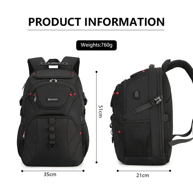 nesitu 37 l sac à dos de grande capacité a4 14 15.6 16 pouces pour ordinateur portable, sac à dos pour hommes et femmes, sac de voyage pour l'école, la randonnée, gris, noir, bleu, m1580