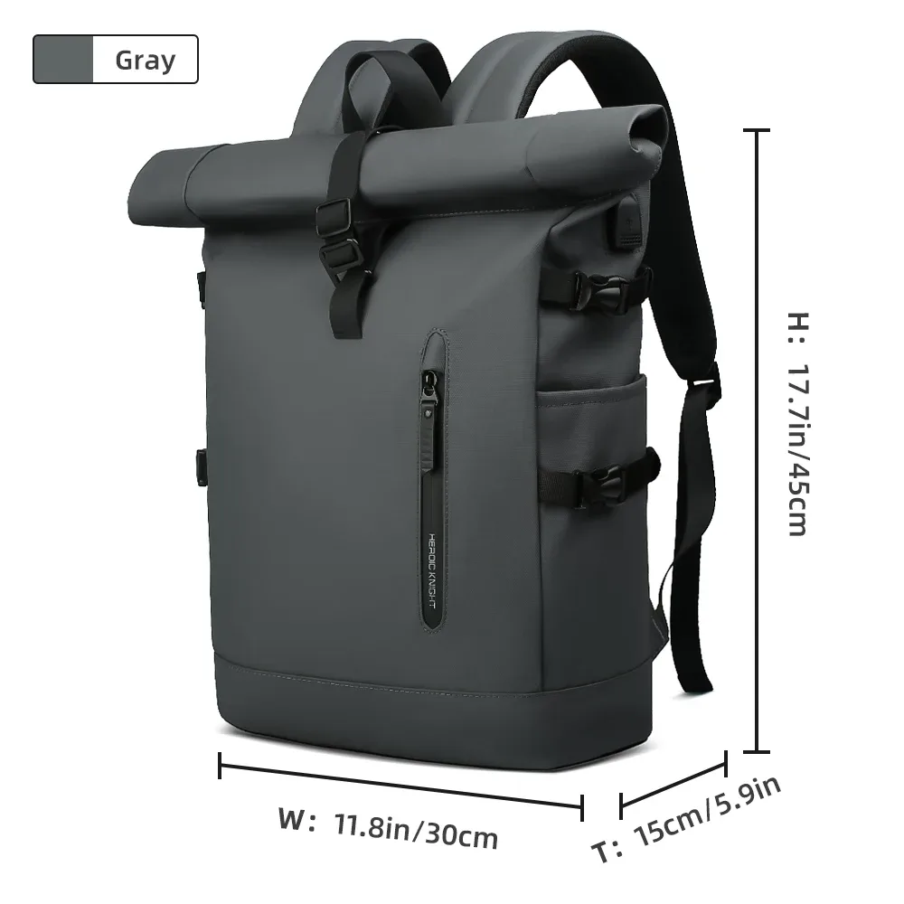 hk grand sac à dos pour ordinateur portable 15.6 pouces hommes sac à dos de voyage antivol pour affaires université vélo école sac à dos avec port usb