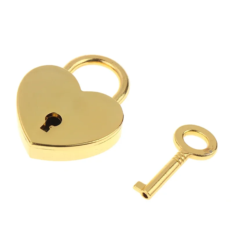 cadenas forme cœur métal noir rose rouge bleu doré voyage mariage bijoux valise cadeau noël