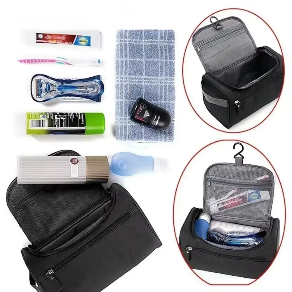 trousse de maquillage de voyage étanche, grande capacité, organisateur de cosmétiques, trousse de toilette, pochette de lavage, sac de rangement à fermeture éclair pour femmes et hommes