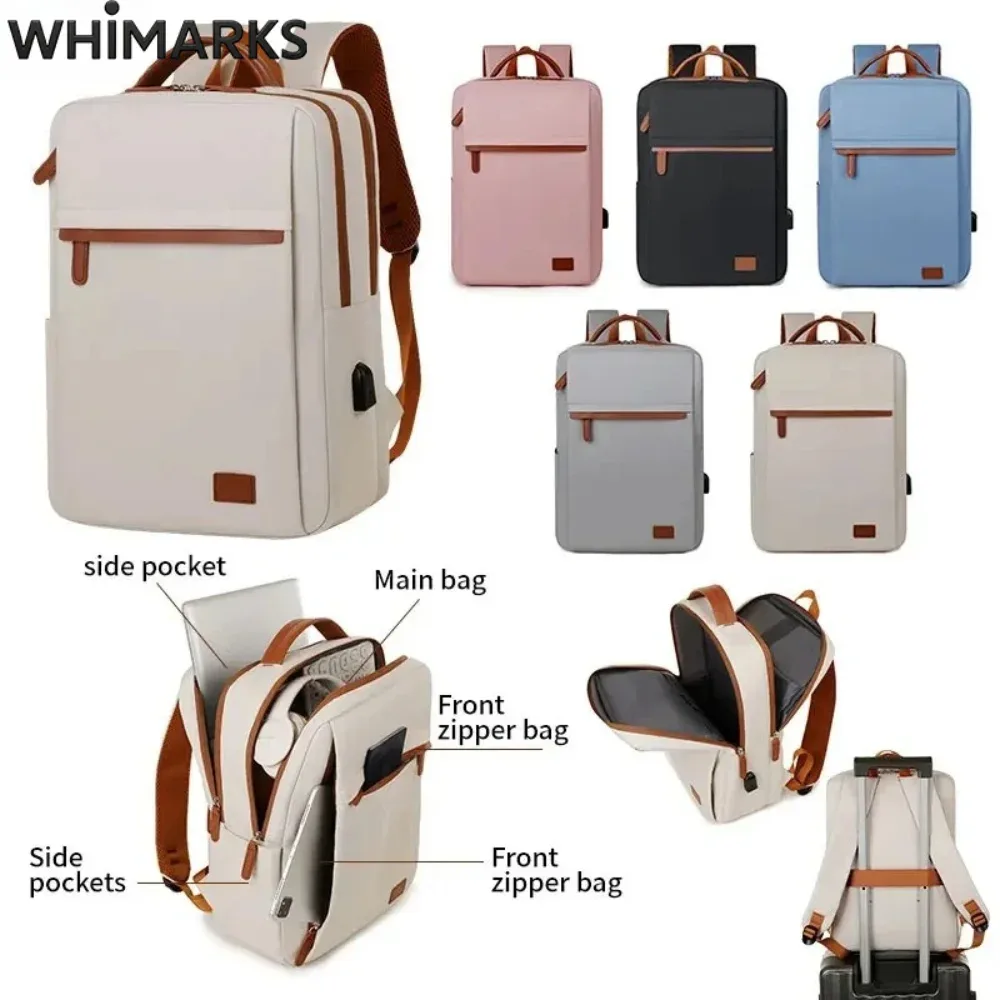 sac à dos whimarks de grande capacité, élégant et simple, idéal pour les trajets quotidiens, le bureau, les voyages, les ordinateurs portables, les étudiants et l'école.